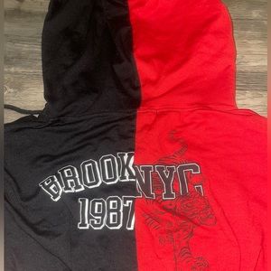 Brooklyn NYC cropped Charlotte Russe zipper hoodie